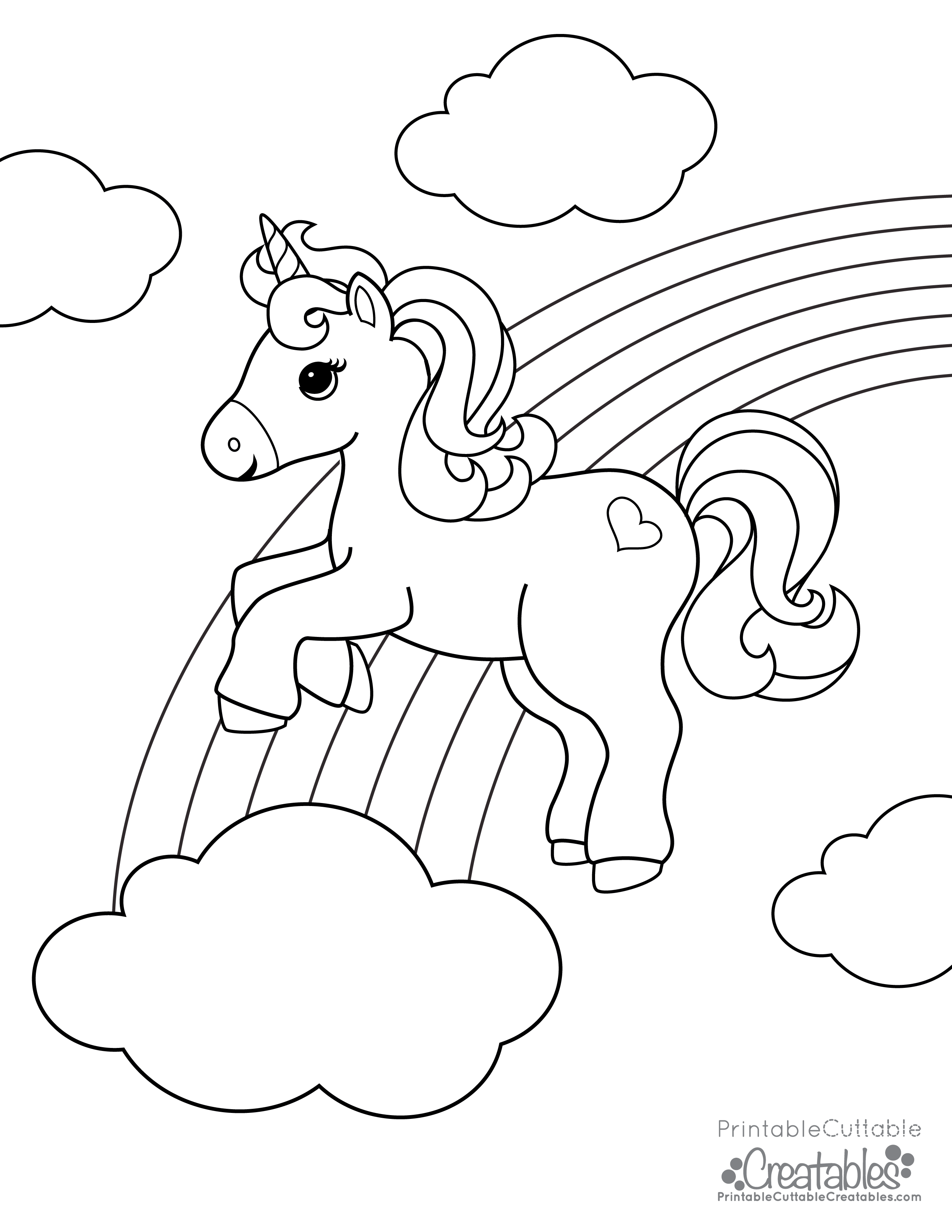 33 Colorful Rainbow Coloring Pages Printable 17