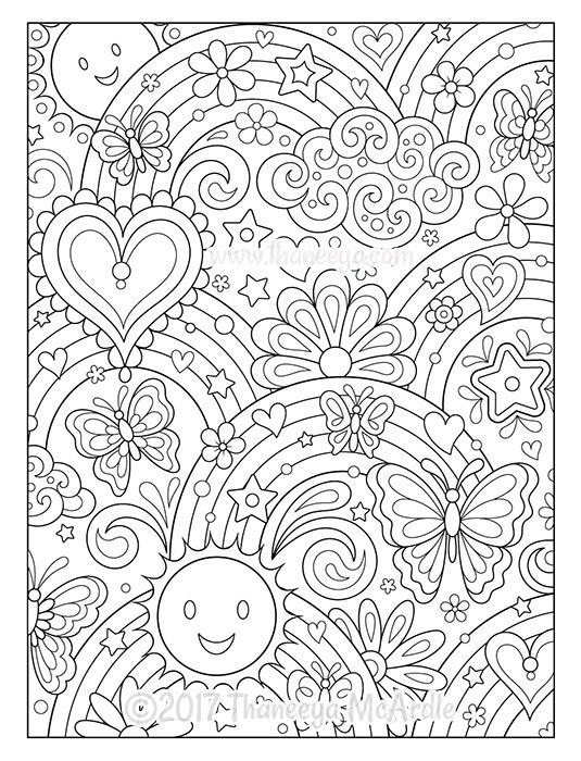 33 Colorful Rainbow Coloring Pages Printable 20