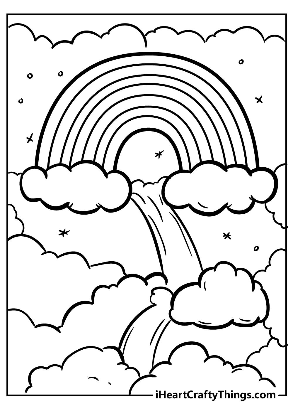 33 Colorful Rainbow Coloring Pages Printable 3