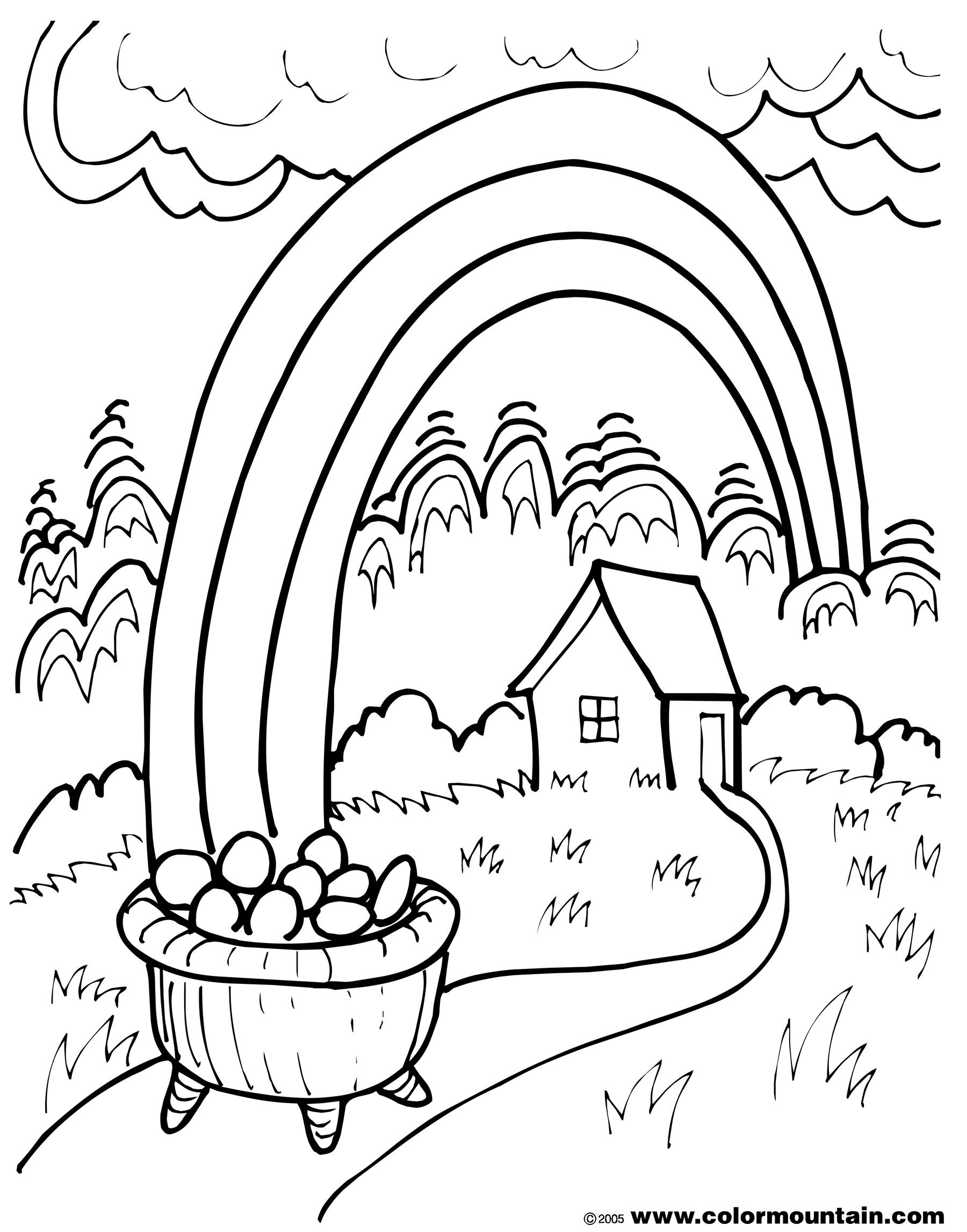 33 Colorful Rainbow Coloring Pages Printable 34