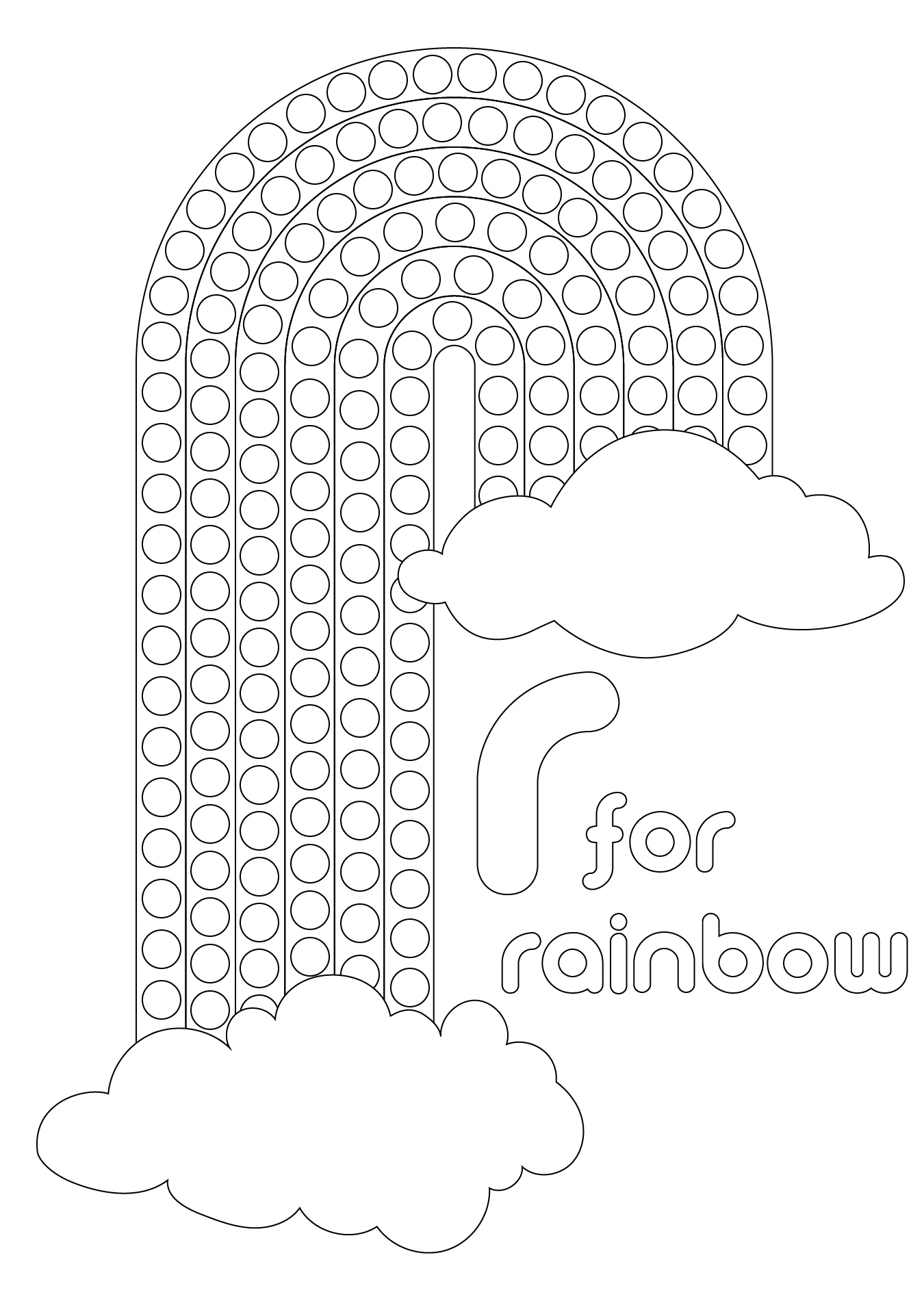 33 Colorful Rainbow Coloring Pages Printable 35