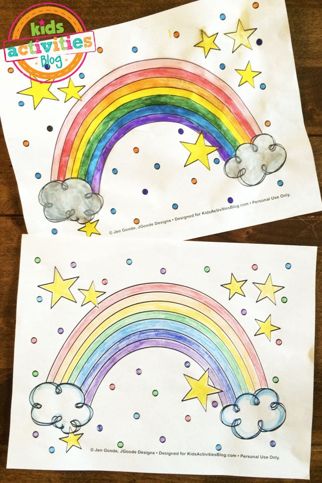 33 Colorful Rainbow Coloring Pages Printable 9