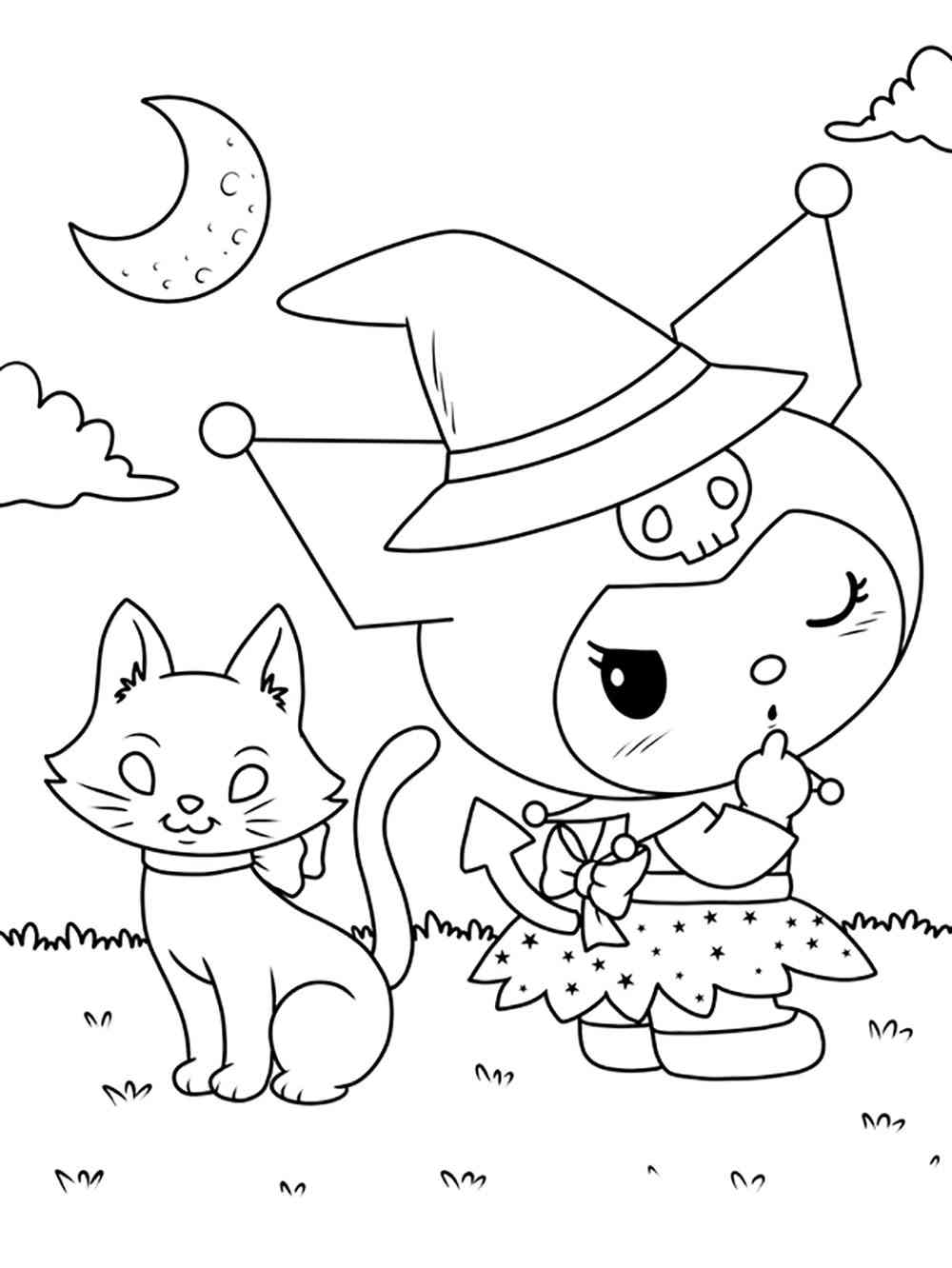 33 Kuromi Coloring Easy Printable