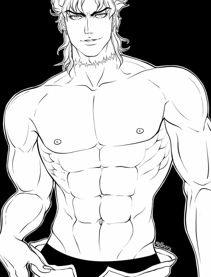 34 Chiseled Abs Coloring Pages Printable 7