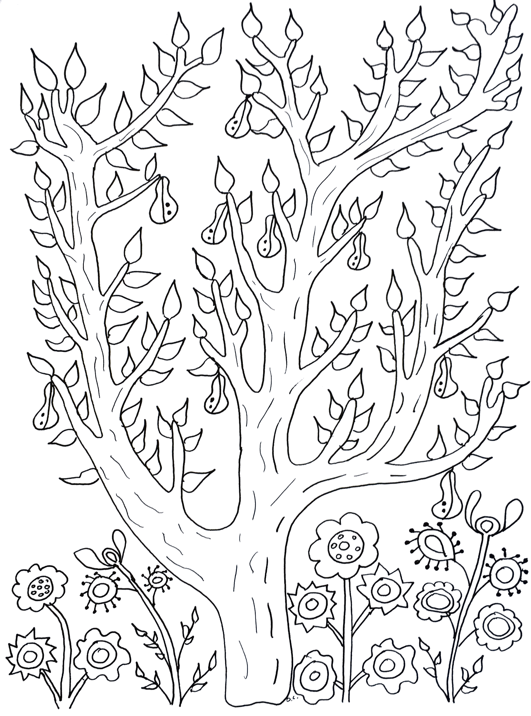 35 Graceful Tree Coloring Pages Printable 1