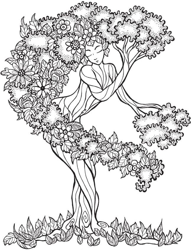 35 Graceful Tree Coloring Pages Printable 12