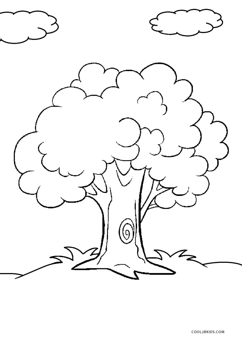 35 Graceful Tree Coloring Pages Printable 13