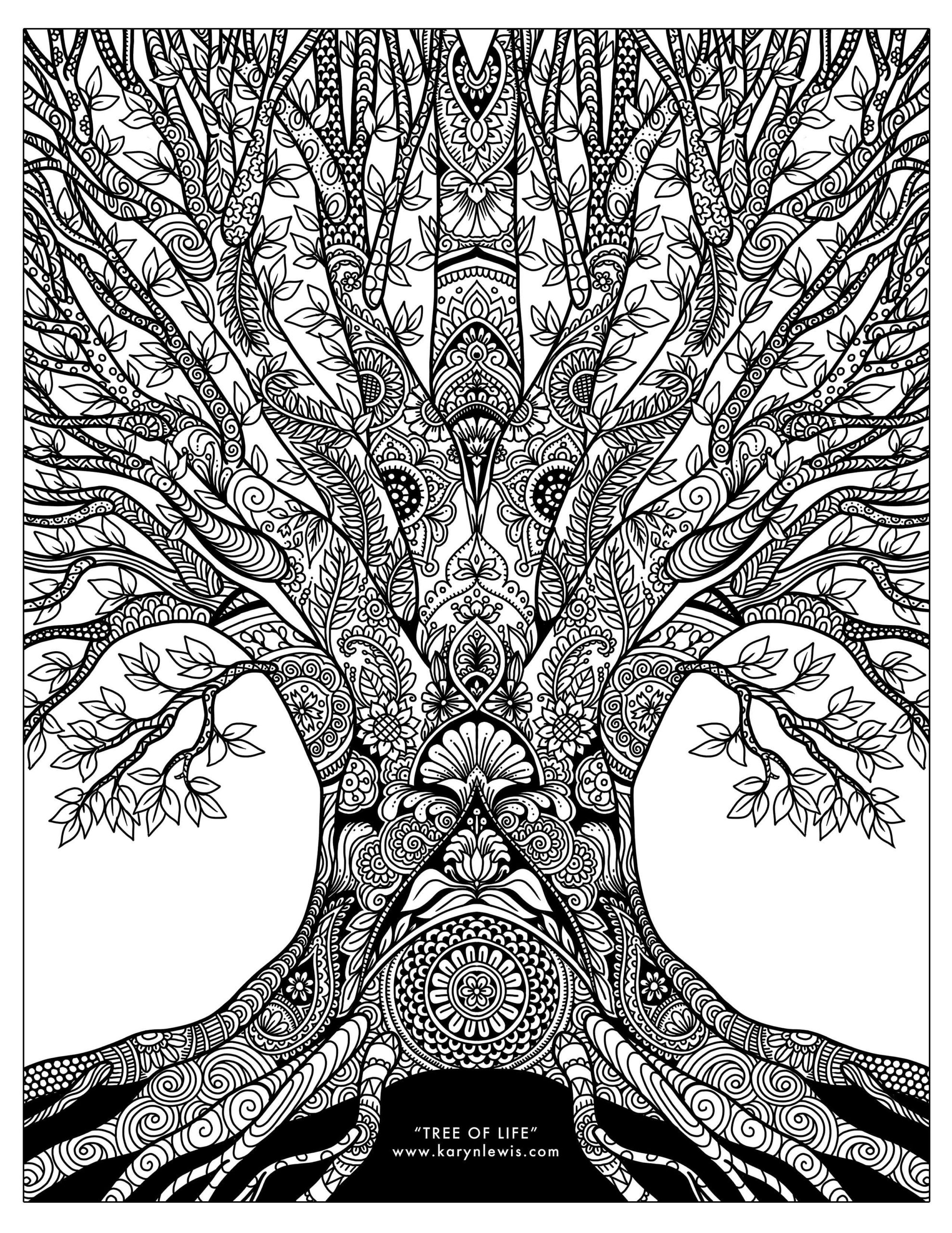 35 Graceful Tree Coloring Pages Printable 18