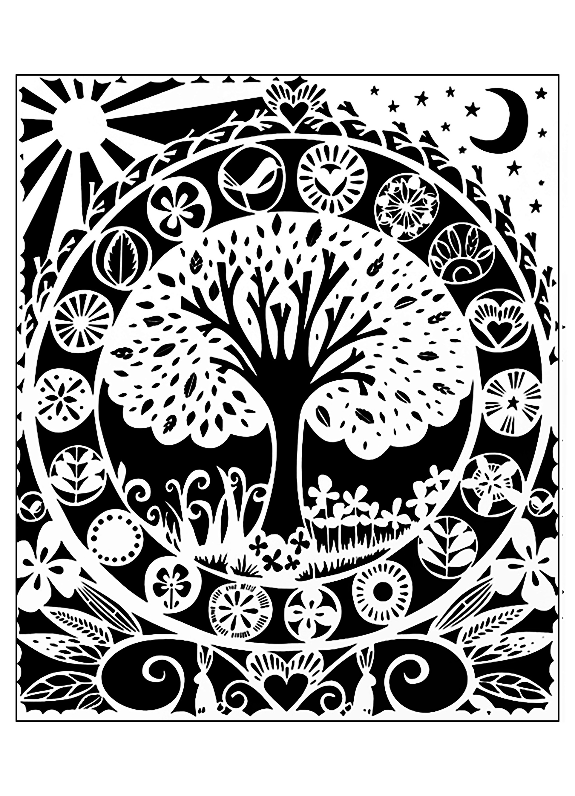 35 Graceful Tree Coloring Pages Printable 19