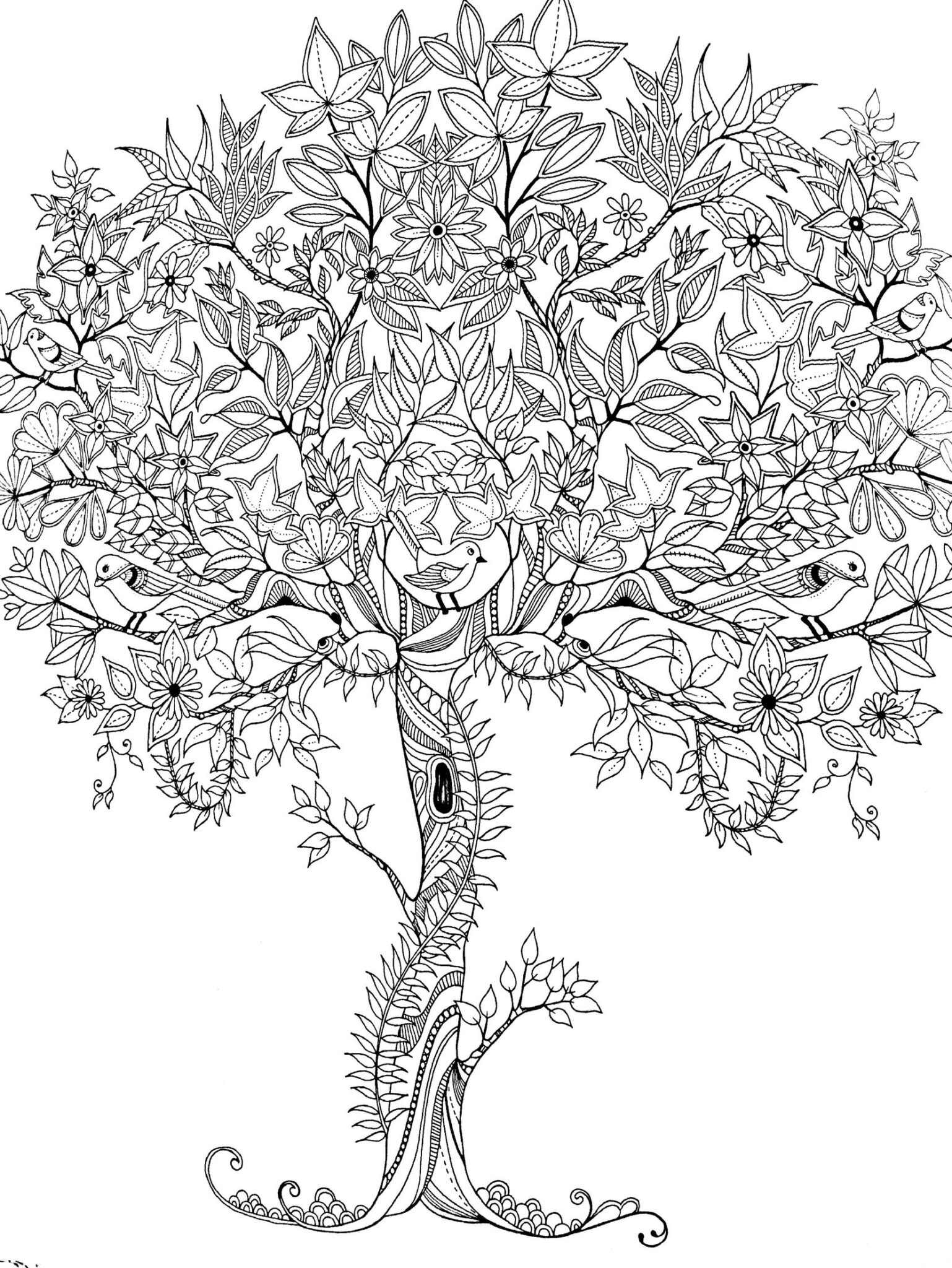 35 Graceful Tree Coloring Pages Printable 24