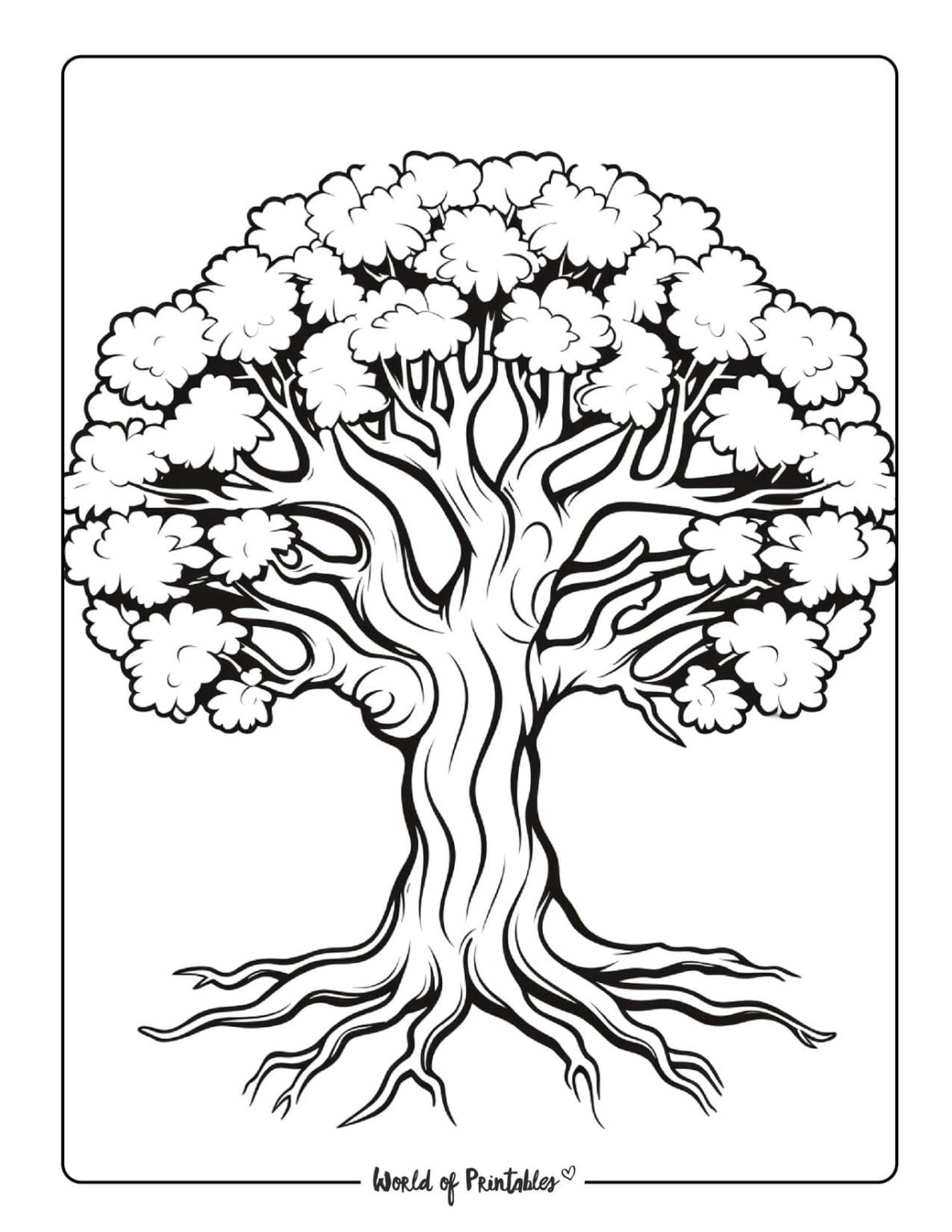 35 Graceful Tree Coloring Pages Printable 25