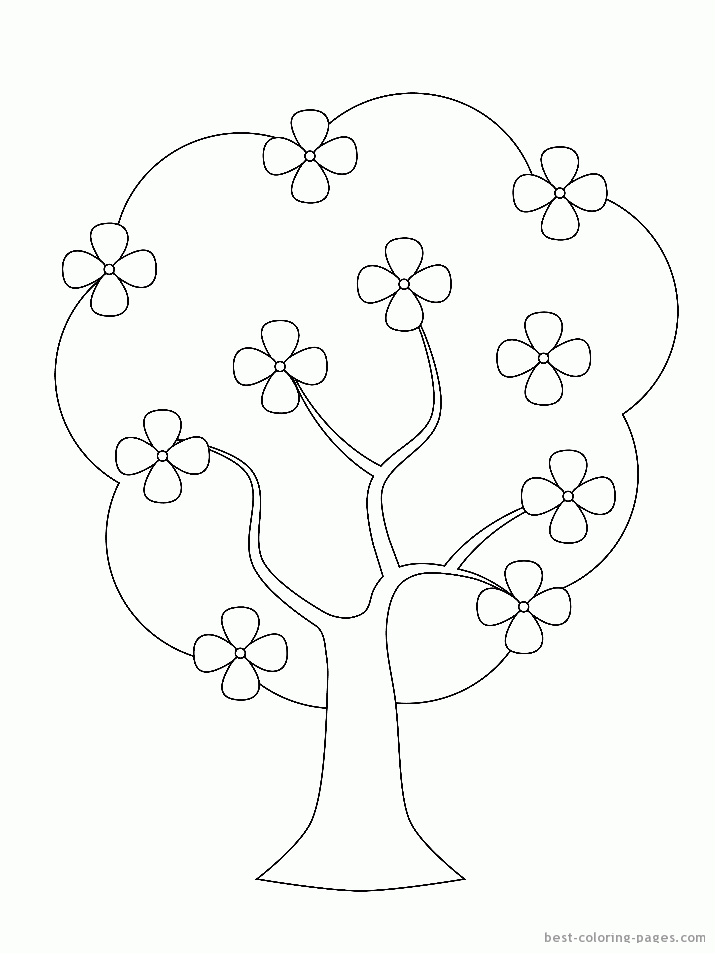 35 Graceful Tree Coloring Pages Printable 31