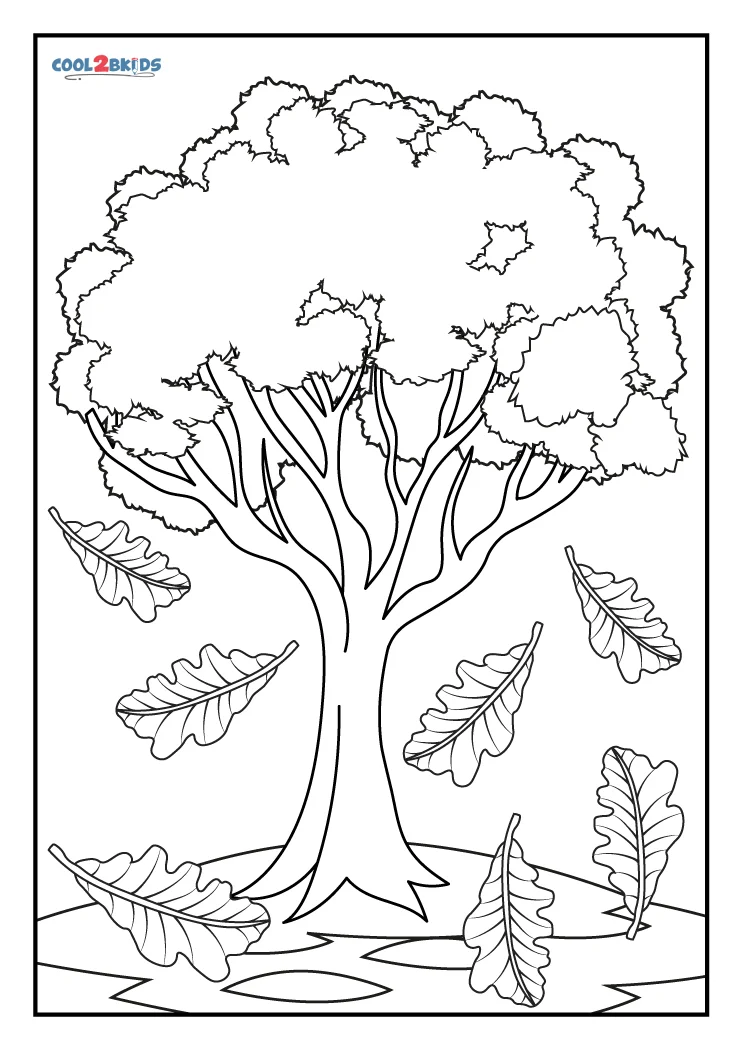 35 Graceful Tree Coloring Pages Printable 32