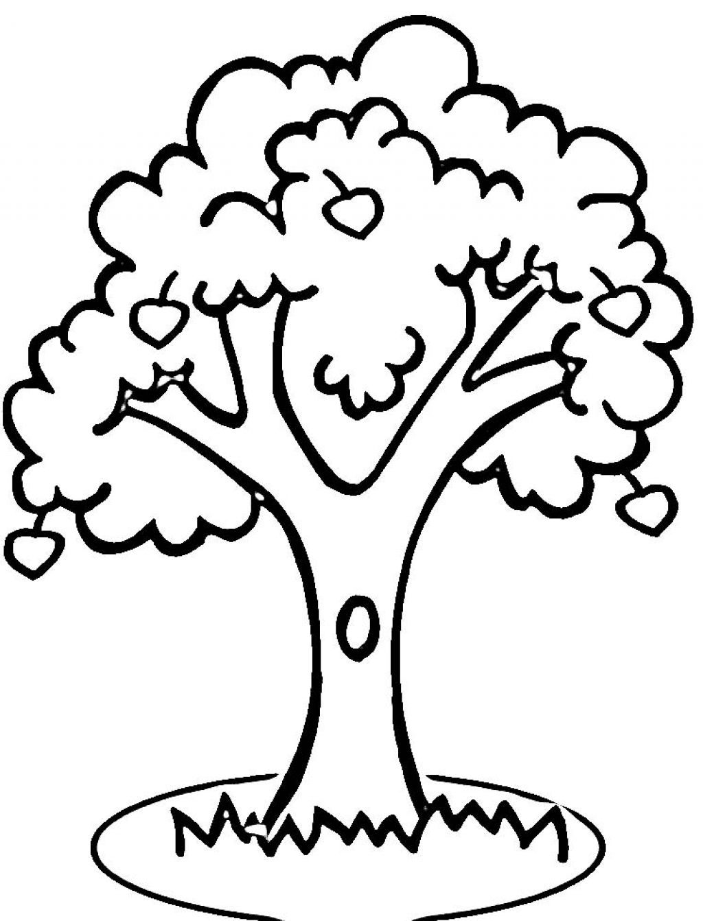 35 Graceful Tree Coloring Pages Printable 4