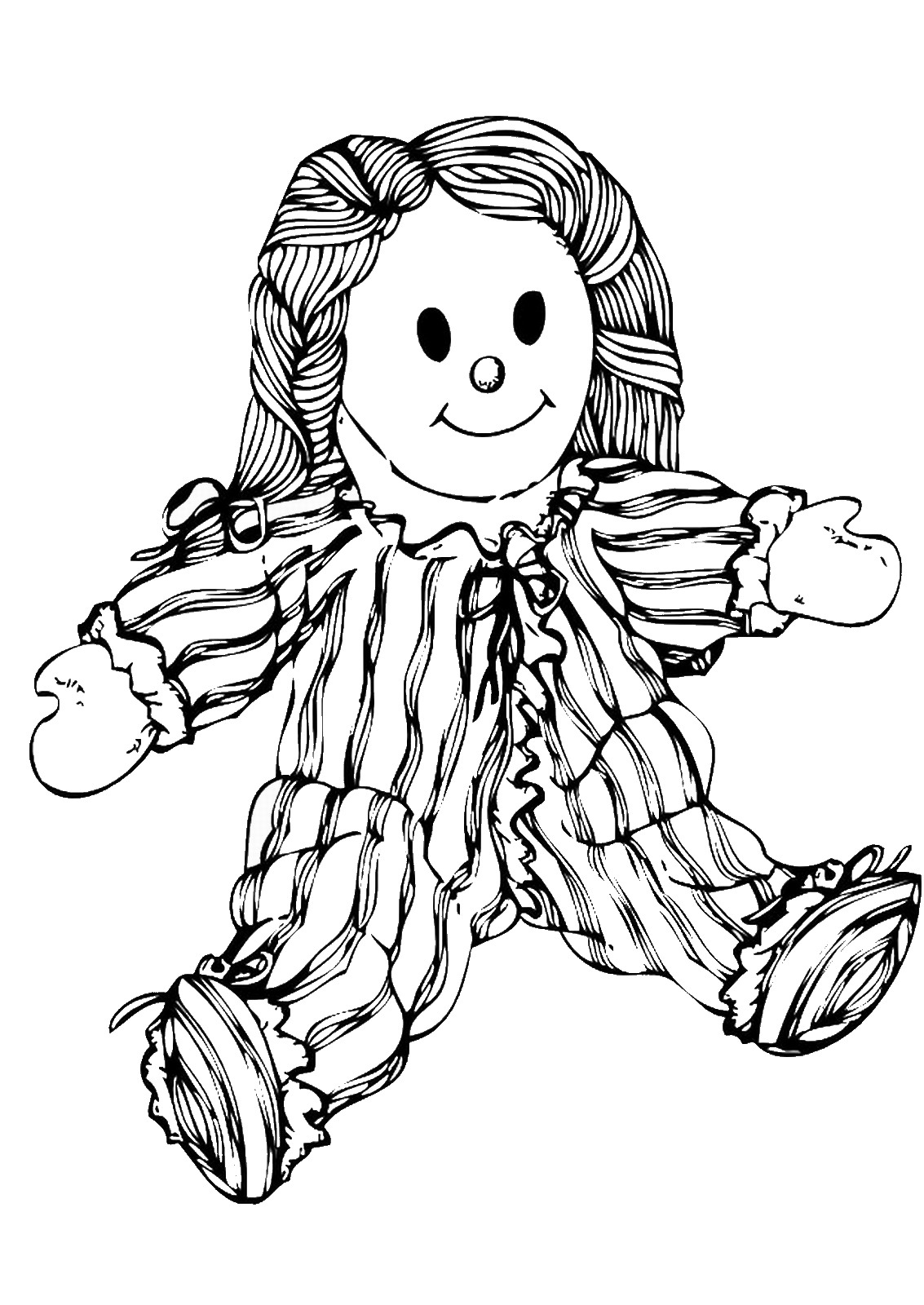 36 Classic Dolls Coloring Pages Printable 1