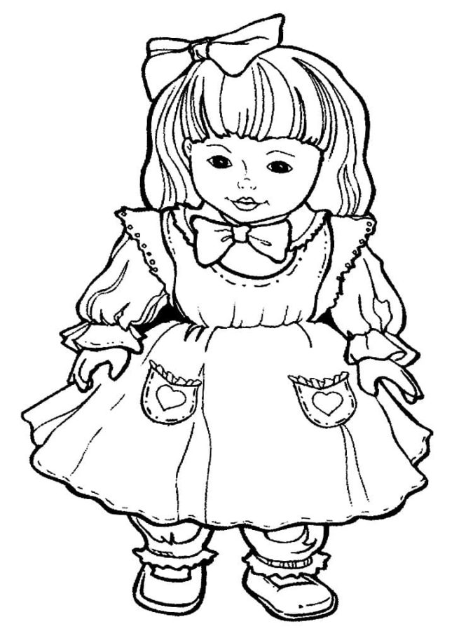 36 Classic Dolls Coloring Pages Printable 18