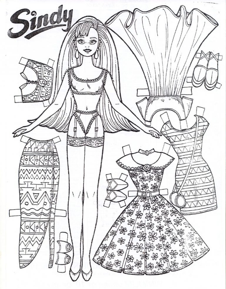 36 Classic Dolls Coloring Pages Printable 3