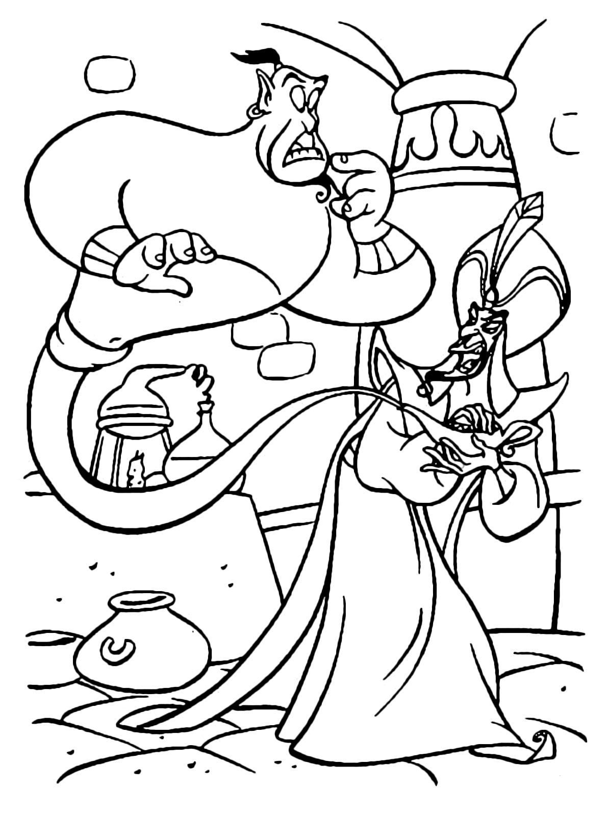 36 Whimsical Aladdin & Jasmine Coloring Pages Printable 12