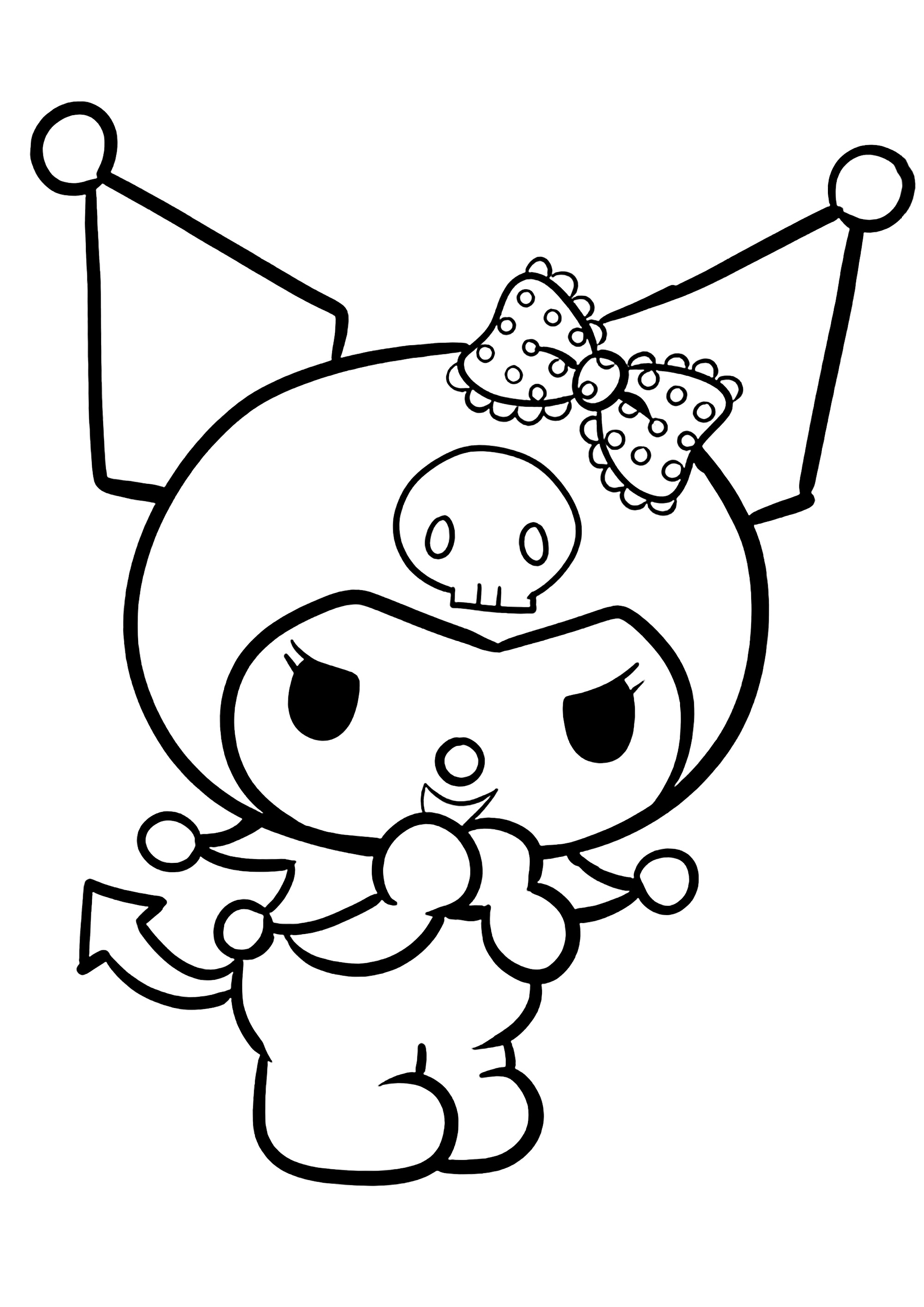 37 Kuromi Coloring Page Anime Printable