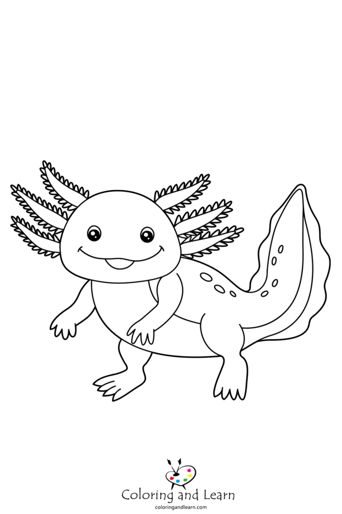 39 Cool Printable Axolotl Coloring Pages 11