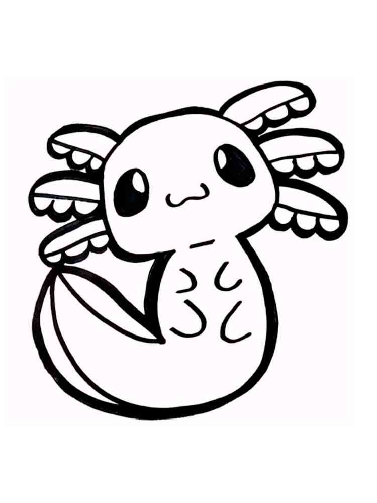 39 Cool Printable Axolotl Coloring Pages 2