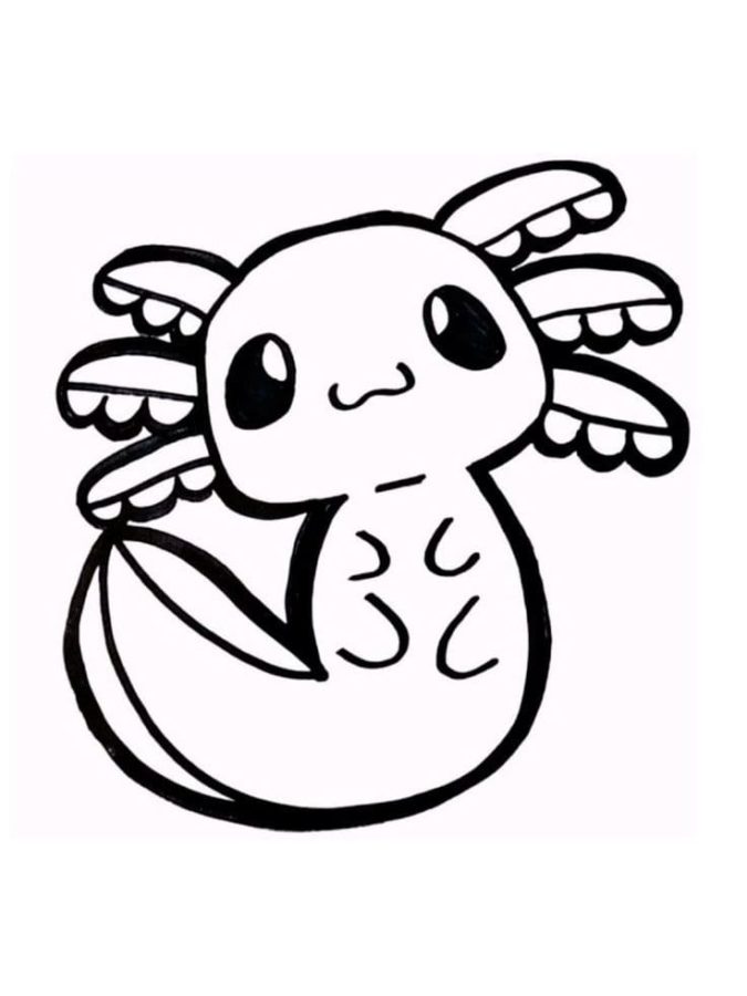 39 Cool Printable Axolotl Coloring Pages 23