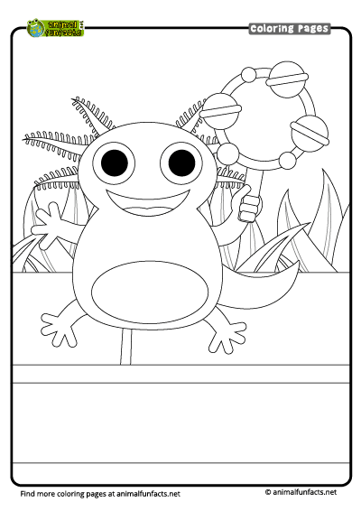 39 Cool Printable Axolotl Coloring Pages 24