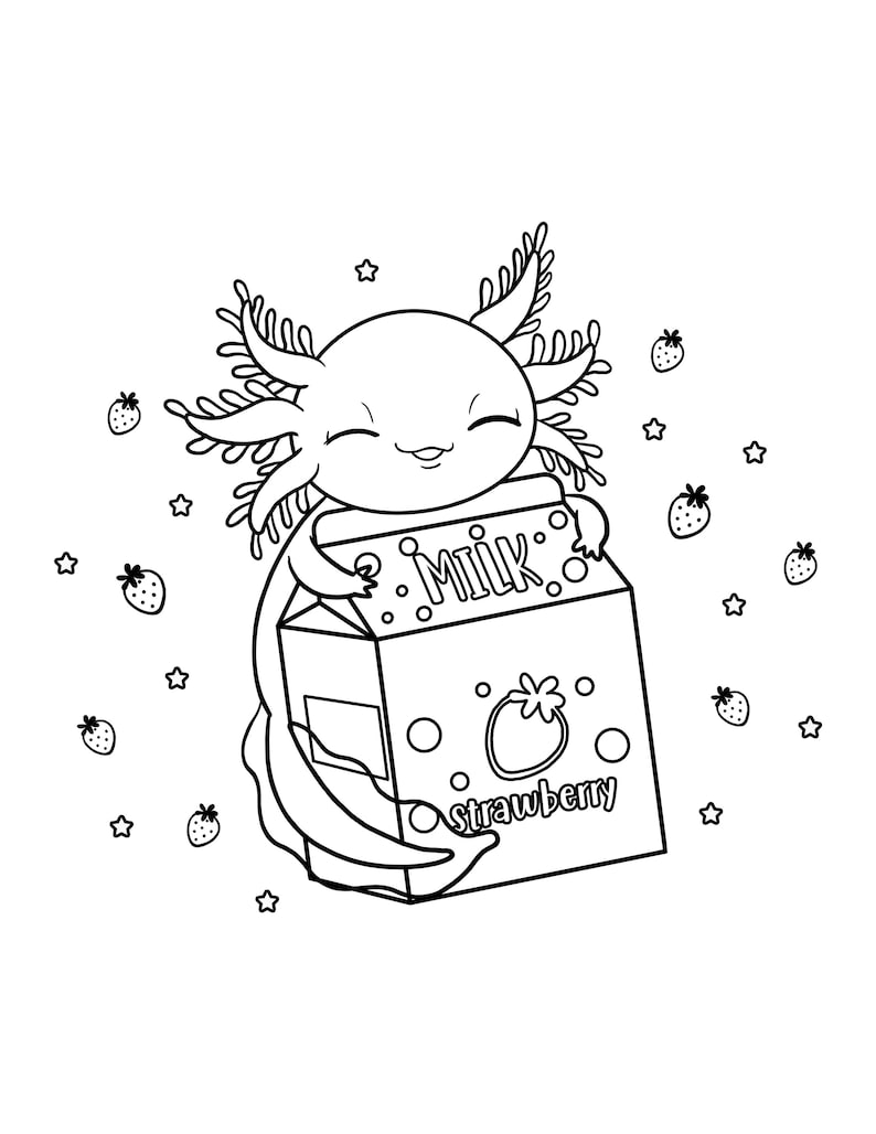 39 Cool Printable Axolotl Coloring Pages 28