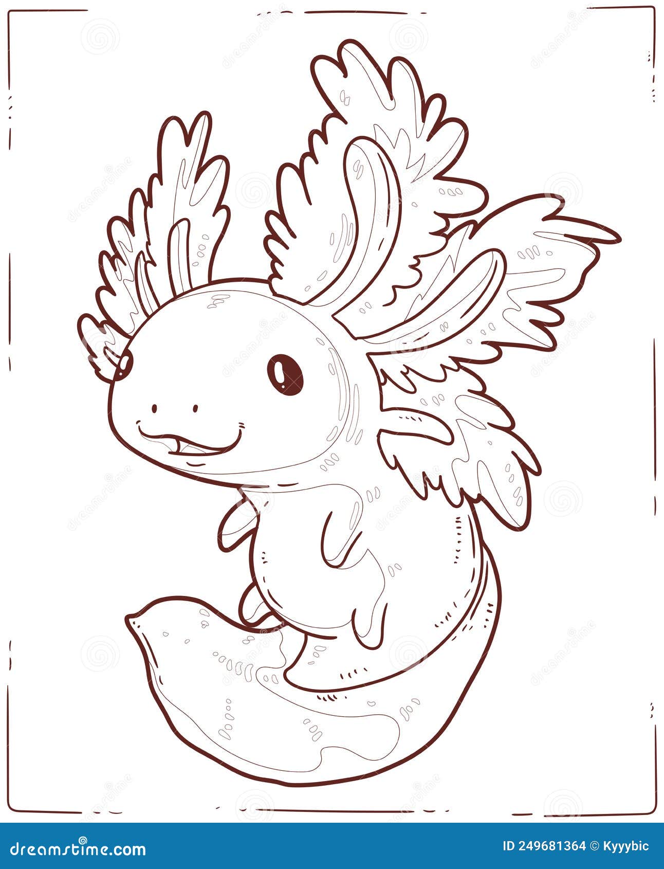 39 Cool Printable Axolotl Coloring Pages 7