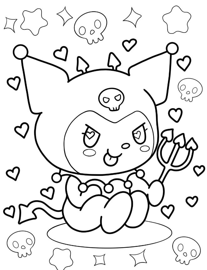 40 Kuromi Coloring Pages Y2K Printable