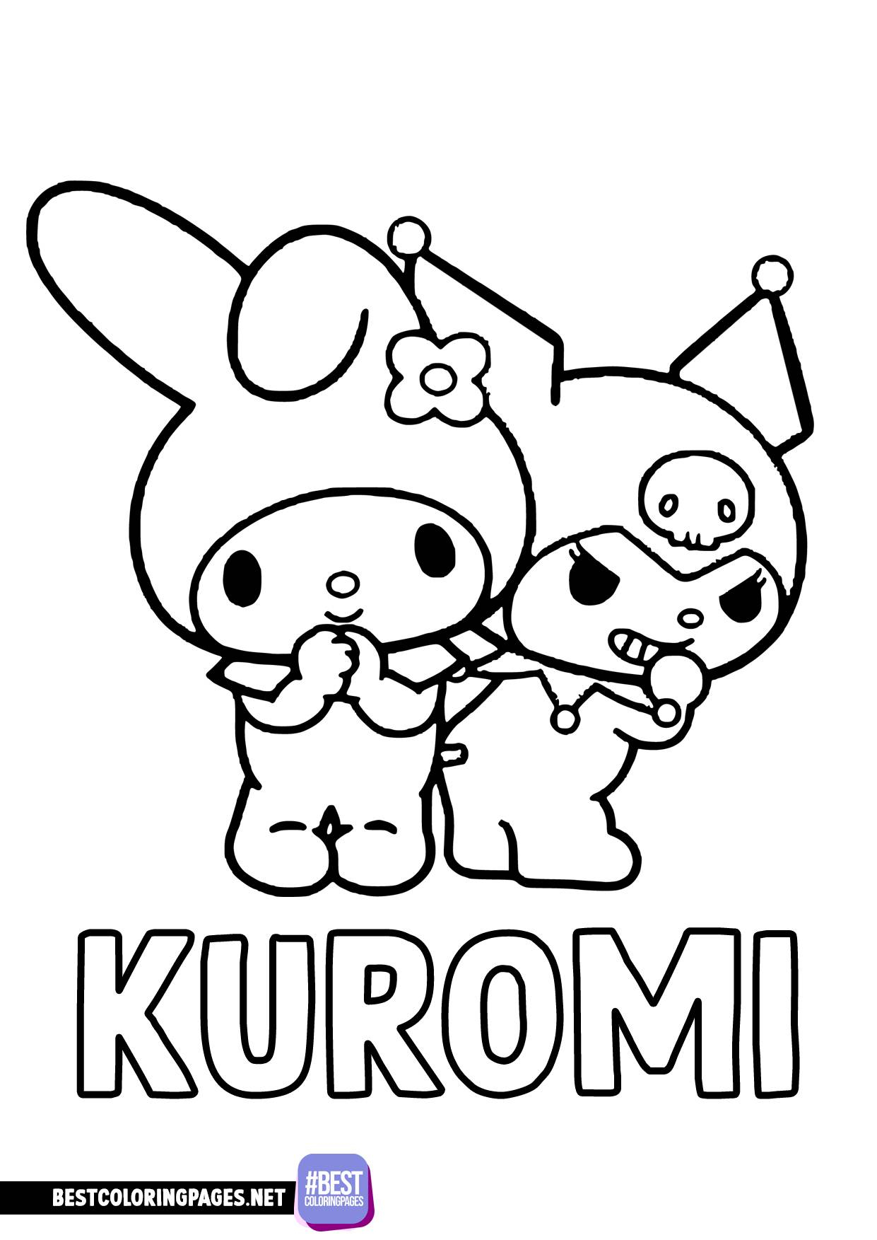 41 Easy Coloring Pages Kuromi Printable