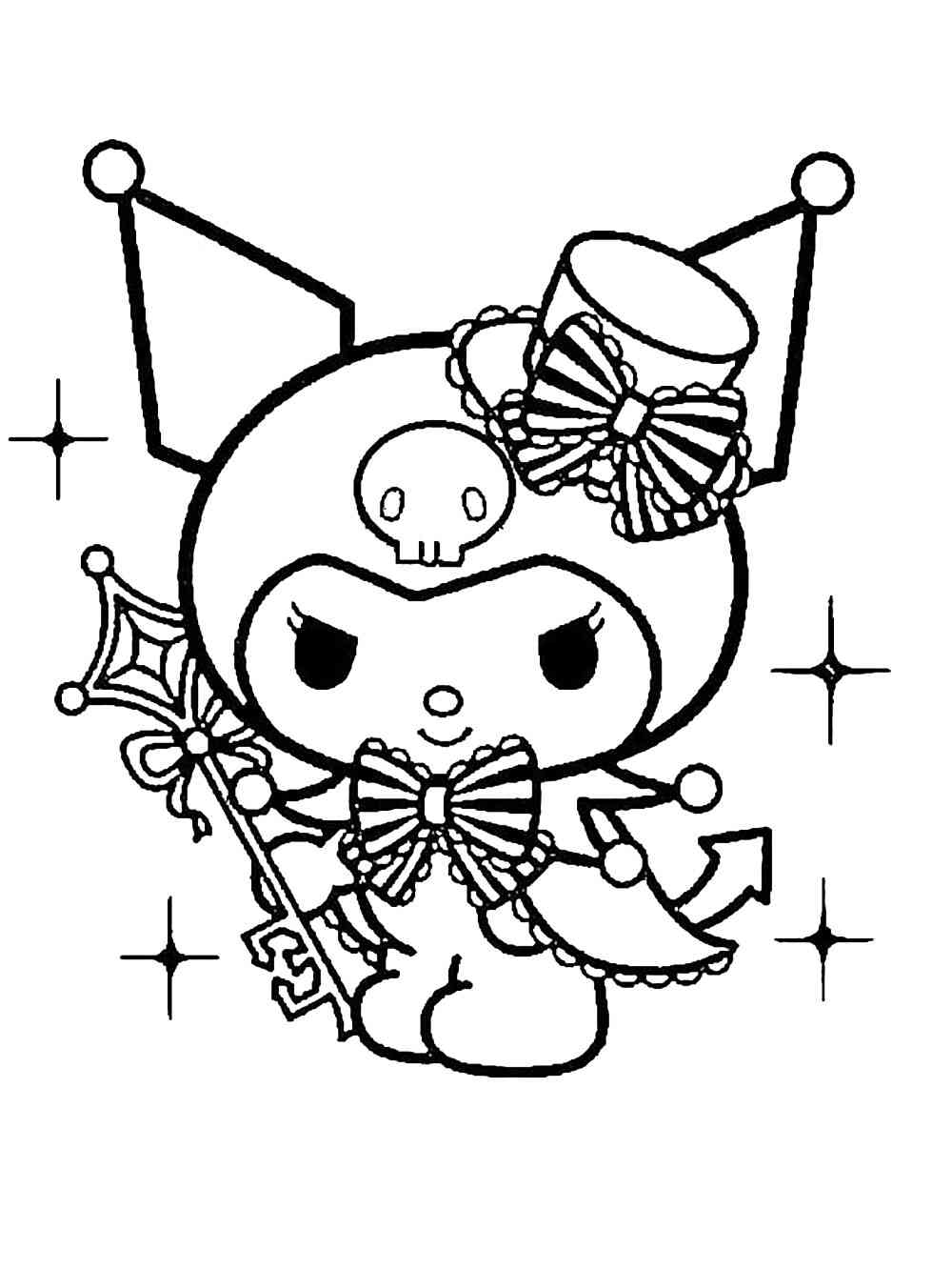 45 Hello Kitty and Kuromi Coloring Printable