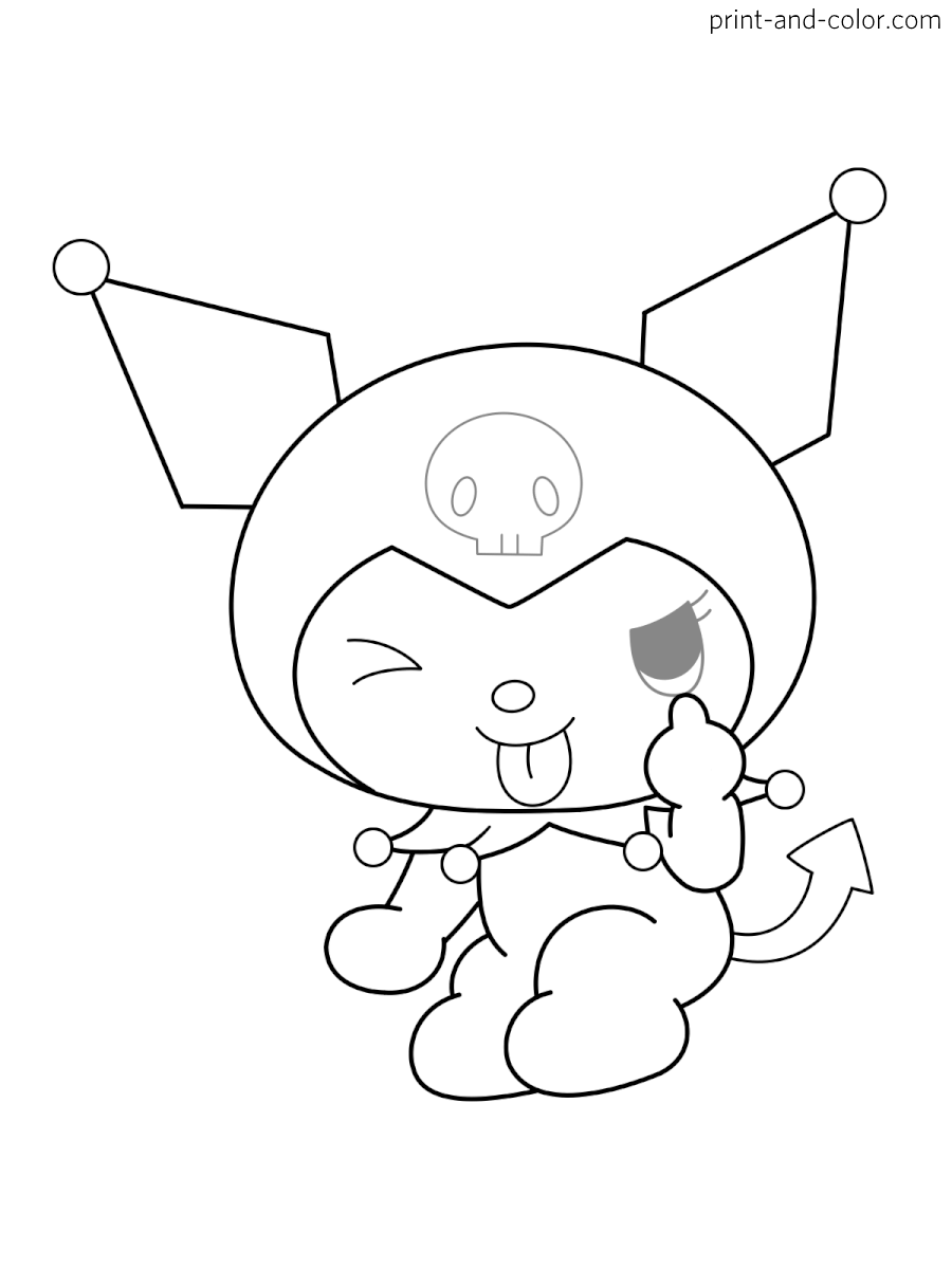 45 Kuromi Easter Coloring Page Printable