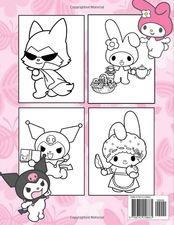 47 Kawaii Sanrio Kuromi Coloring Pages Printable