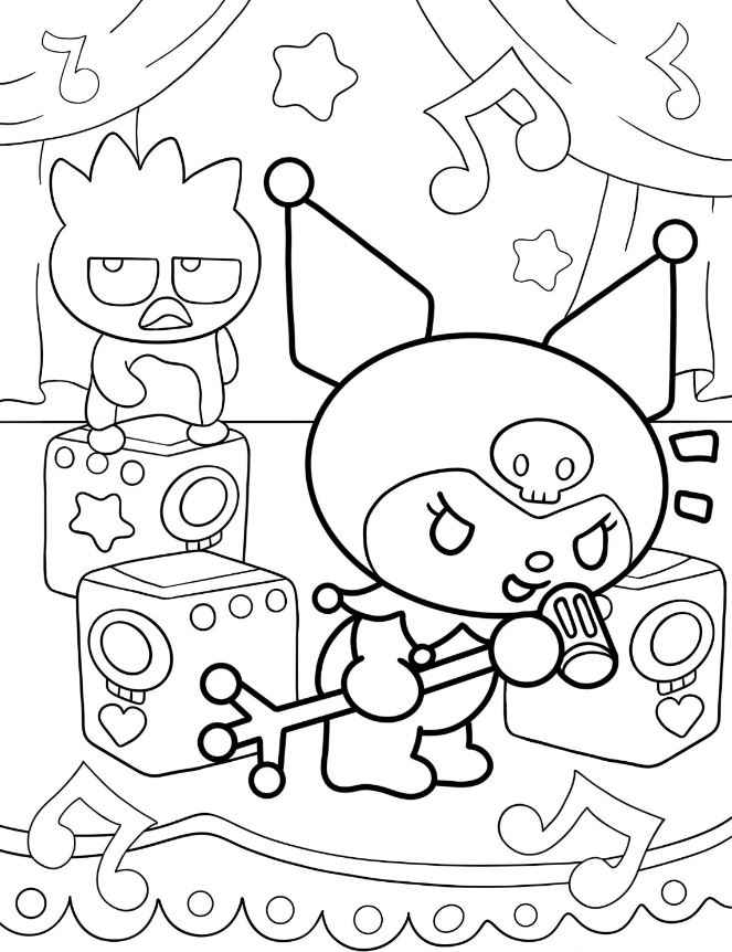 48 Sanrio Coloring Pages Kuromi Easy Printable