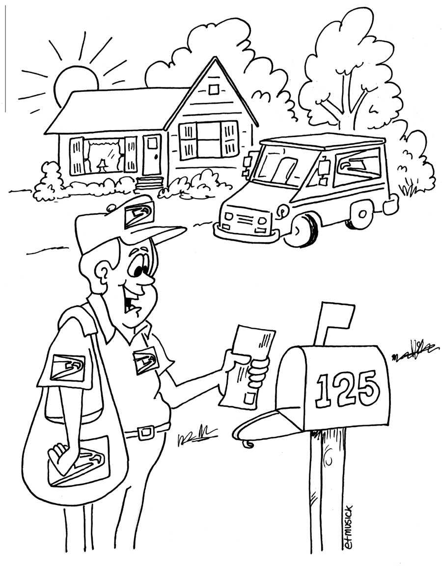 68 Mailman Coloring Pages Printable 42