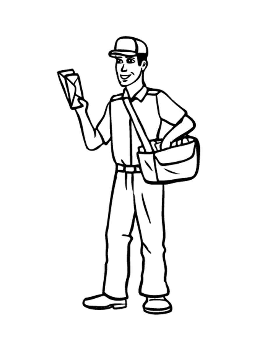 68 Mailman Coloring Pages Printable 43