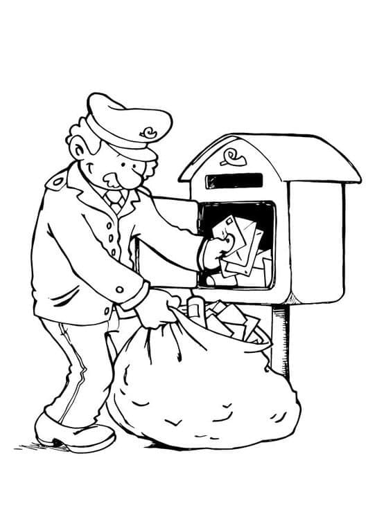 68 Mailman Coloring Pages Printable 60