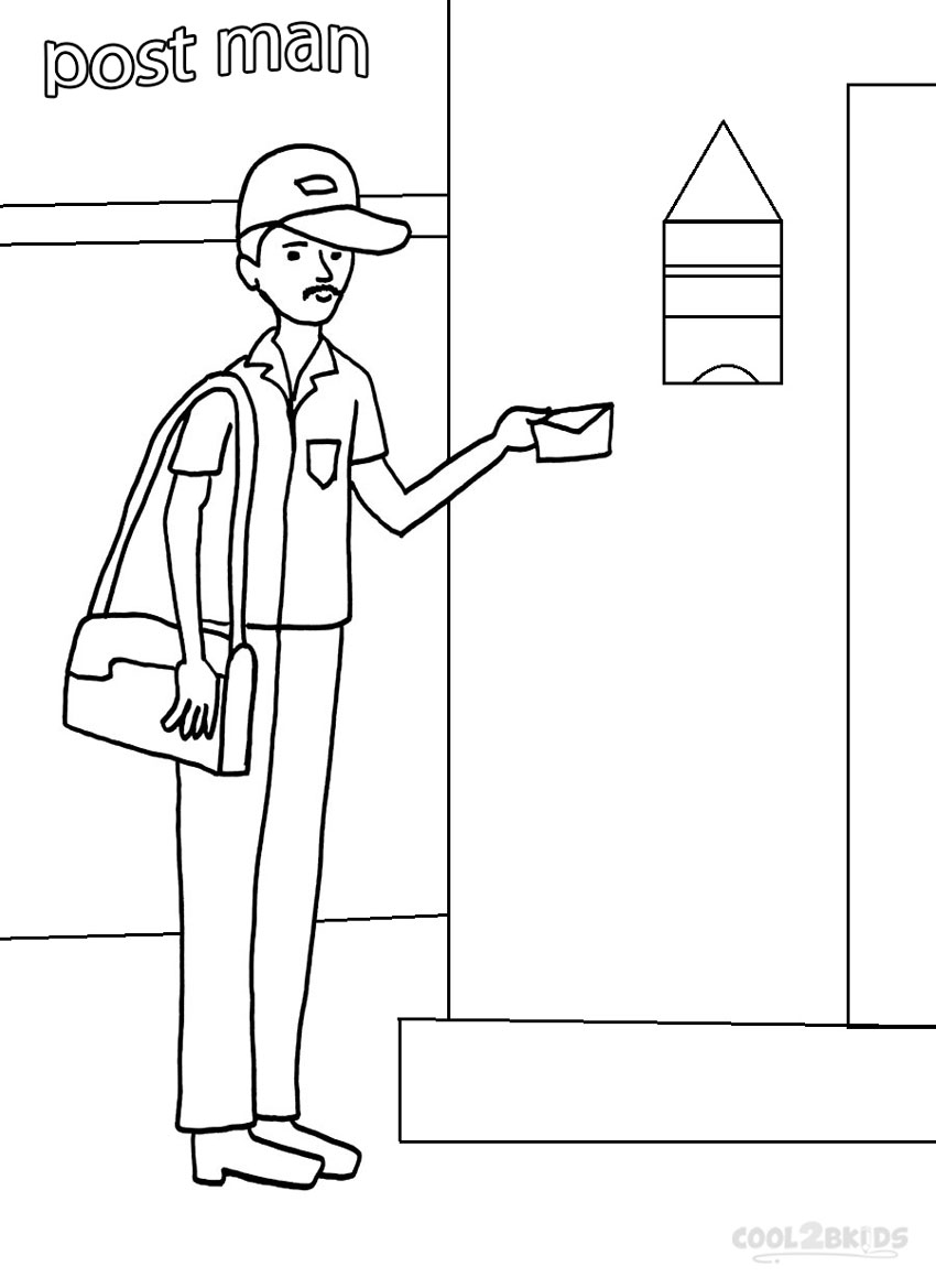 68 Mailman Coloring Pages Printable 65