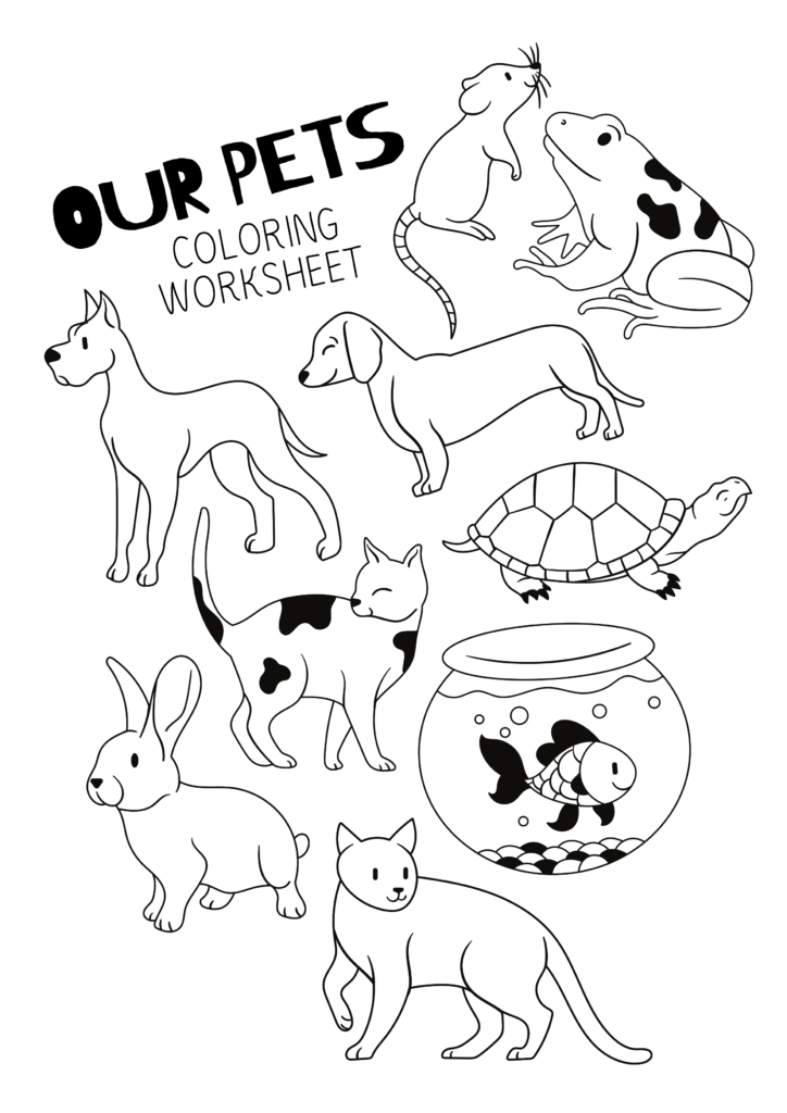 74 Pets Coloring Pages Printable 12