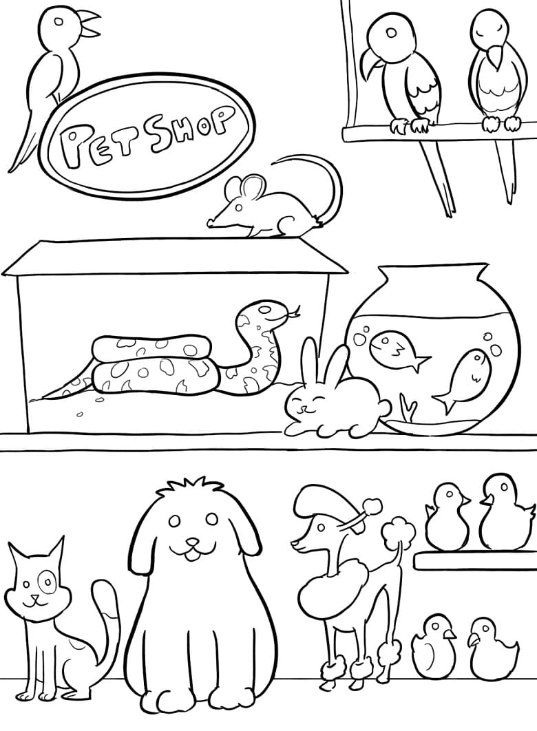 74 Pets Coloring Pages Printable 21