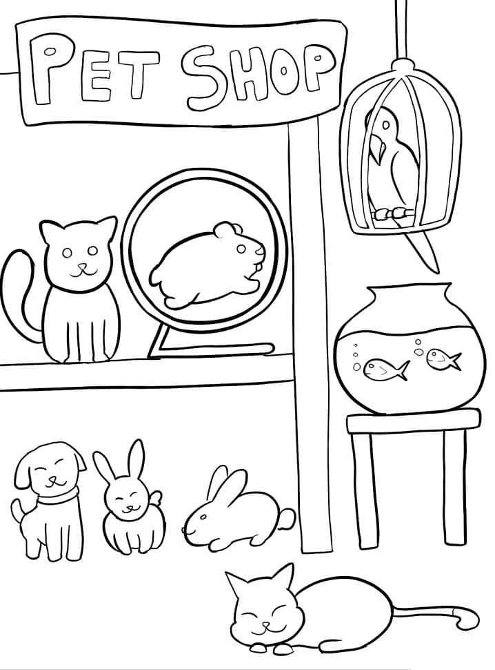 74 Pets Coloring Pages Printable 4