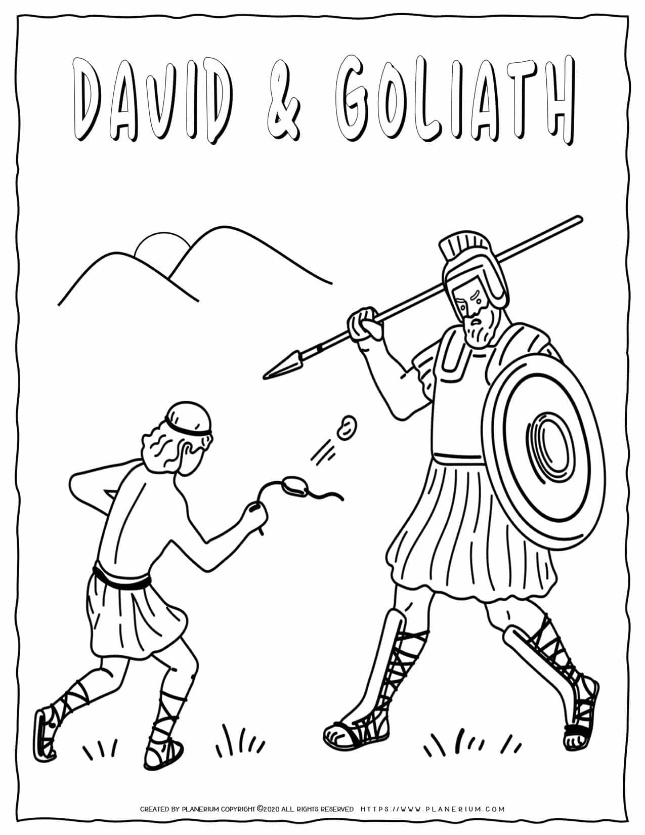 86 David and Goliath Coloring Pages Printable 10