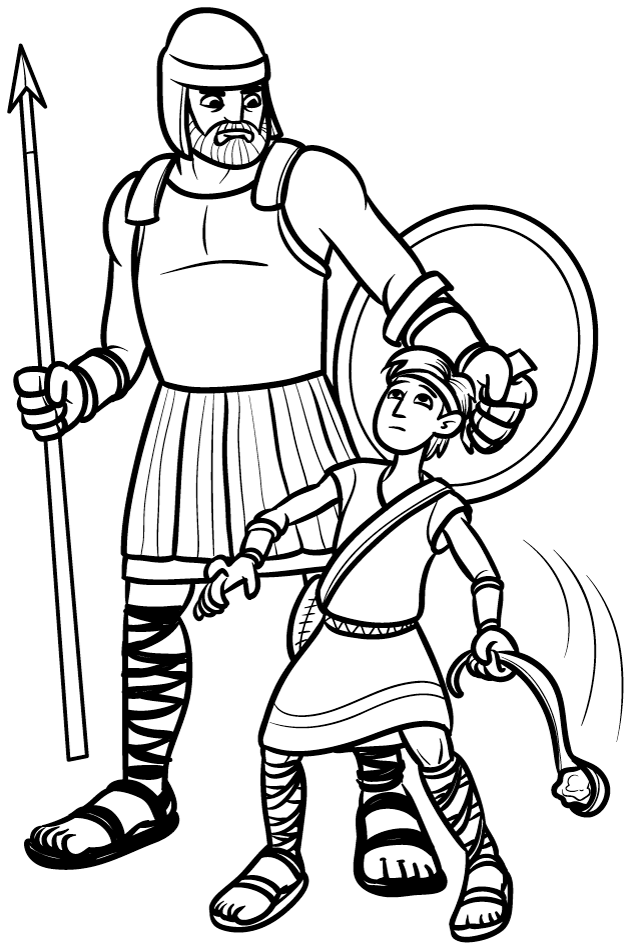 86 David and Goliath Coloring Pages Printable 11