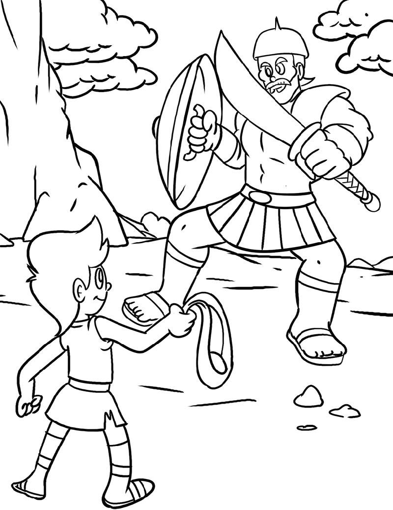 86 David and Goliath Coloring Pages Printable 12