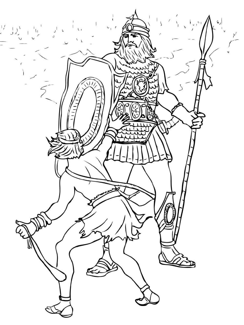 86 David and Goliath Coloring Pages Printable 13