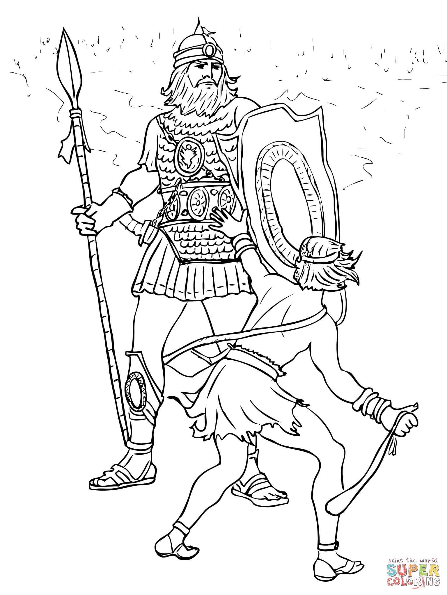 86 David and Goliath Coloring Pages Printable 14