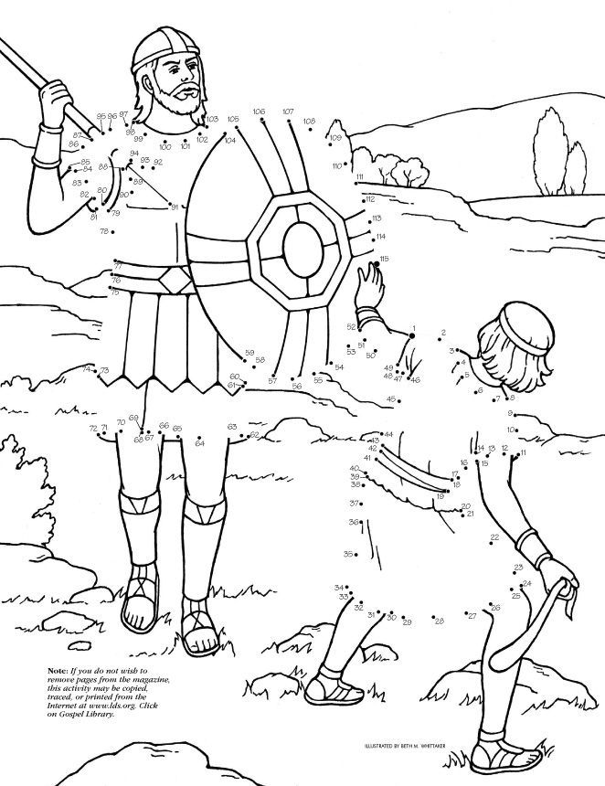 86 David and Goliath Coloring Pages Printable 15