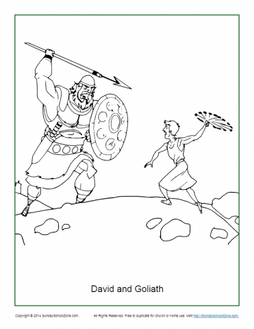 86 David and Goliath Coloring Pages Printable 23