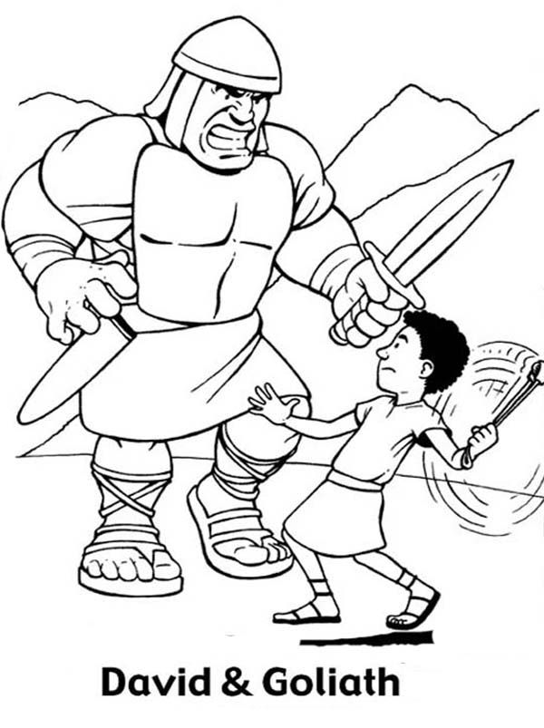 86 David and Goliath Coloring Pages Printable 24